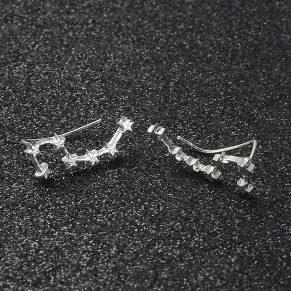 Big Dipper Zodiac Constellation Earrings - Picture 2 of 2